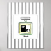 ケルンモダン香水ボトル男性へパーソナライズされた ポスター (正面)