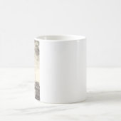 ケルン出身の聖ブルノが描かれたアンティーク風の彫刻スタイルの芸術 コーヒーマグカップ (中央)