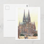 ケルン大聖堂のヴィンテージ風景 ポストカード (正面/裏面)