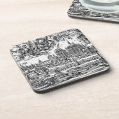 ケルン1531年の一般的な見解(版木、銅版、版画) (b/wのpho コースター (左側)