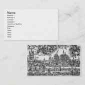ケルン1531年の一般的な見解(版木、銅版、版画) (b/wのpho 名刺 (正面/裏面)