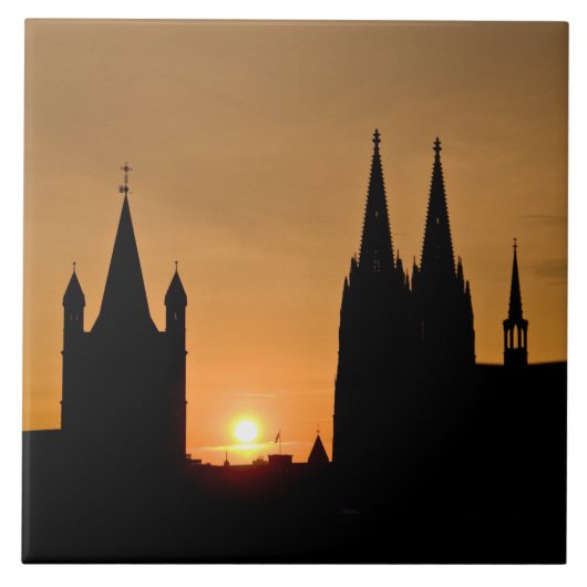 ケルン、ドイツの日の出 タイル (正面)