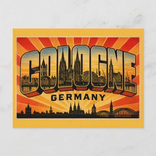 ケルン ドイツ大聖堂 ポストカード (正面)