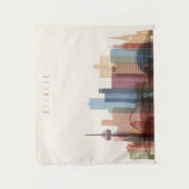 ケルン、ドイツ|都市スカイライン タペストリー (正面)