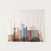 ケルン、ドイツ|都市スカイライン タペストリー (正面(横))