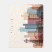 ケルン、ドイツ|都市スカイライン フリースブランケット (正面)