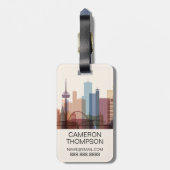 ケルン、ドイツ|都市スカイライン ラゲッジタグ (裏面縦)