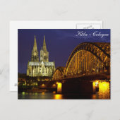 ケルン – 大聖堂アットトワイライトポストカード ポストカード (正面/裏面)