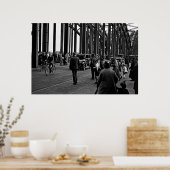 ケルンum 1930 – ホヘンツォレルンブリュッケ – ケルン ポスター (キッチン)