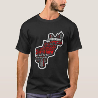 ケレタロメキシコマパY市街メキシコ州 Tシャツ