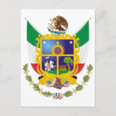 ケレタロ州章 オフィシャル メキシコ シンボル ロゴ ポストカード (正面)