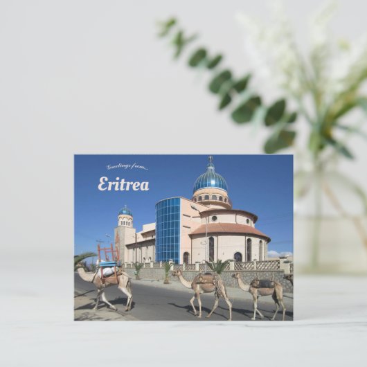 ケレン・エリトリアのキャメルトレイン ポストカード (スタンド正面)