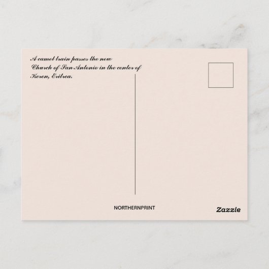 ケレン・エリトリアのキャメルトレイン ポストカード (裏面)