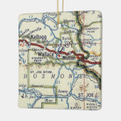 ケロッグとワレスIDの地図 セラミックオーナメント (左)