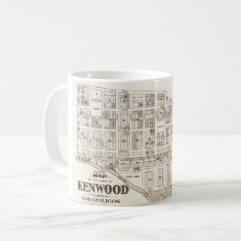 ケンウッドカリフォルニアの地図MUG コーヒーマグカップ