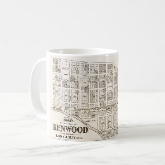 ケンウッドカリフォルニアの地図MUG コーヒーマグカップ (正面左)