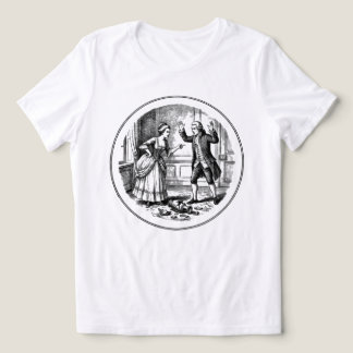 ケンカする夫婦の壊れた花瓶Tシャツ トライブレンドTシャツ