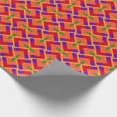 ケンカラフルテの民族パターン ラッピングペーパー (角)