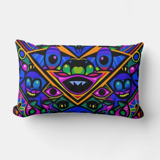 ケンゲージグラフティアートドロップポップ・アートのト ランバークッション (正面)