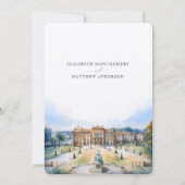 ケンジントンパレスガーデンズロンドン結婚UK's 招待状 (裏面)