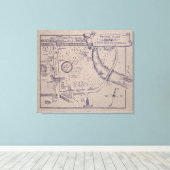 ケンジントン公園のピーターパンの地図 キャンバスプリント (インサイチュ (ウッドフロア))