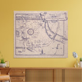 ケンジントン公園のピーターパンの地図 キャンバスプリント (インサイチュ (リビング))