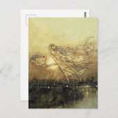 「ケンジントン公園の妖精」アーサー・ラッカム ポストカード (正面/裏面)