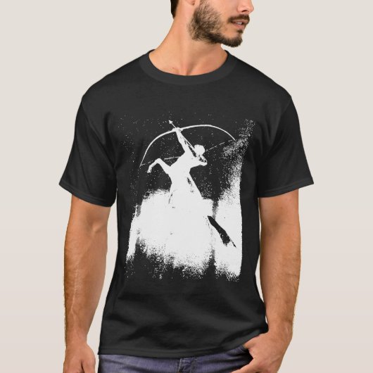 ケンタウアーチャーアーチェリー弓矢おもしろいヴィンテージ Tシャツ (正面)