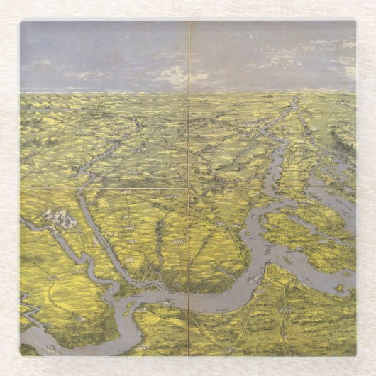 ケンタッキーおよびテネシー州5 ガラスコースター (正面)