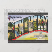 ケンタッキーからの挨拶,ヴィンテージ ポストカード (正面/裏面)