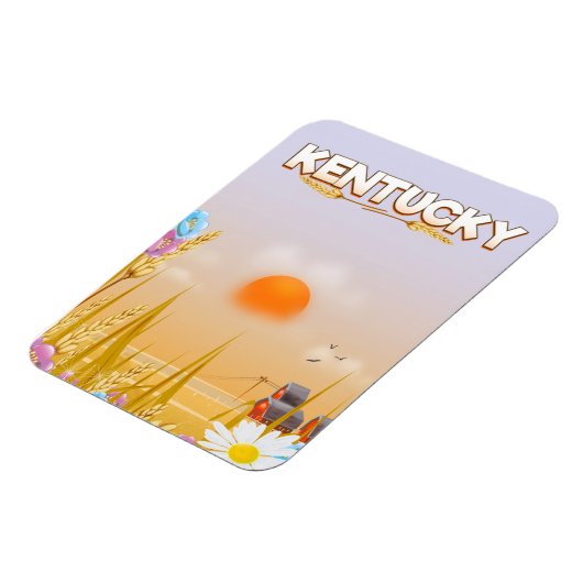 ケンタッキーかわいい農場の旅行ポスター マグネット (左側)