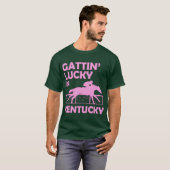 ケンタッキーでガッティンラッキー競馬かわいいプライドG Tシャツ (正面フル)