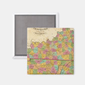 ケンタッキーとテネシーの地図 マグネット (正面/裏面)