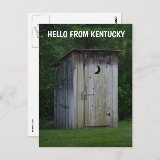 ケンタッキーのアウトハウス写真はがき ポストカード (正面/裏面)