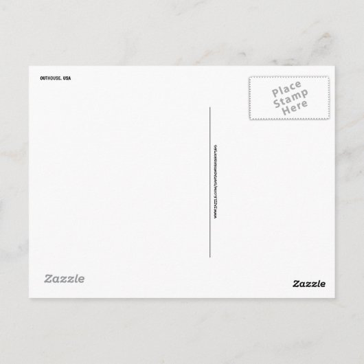 ケンタッキーのアウトハウス写真はがき ポストカード (裏面)
