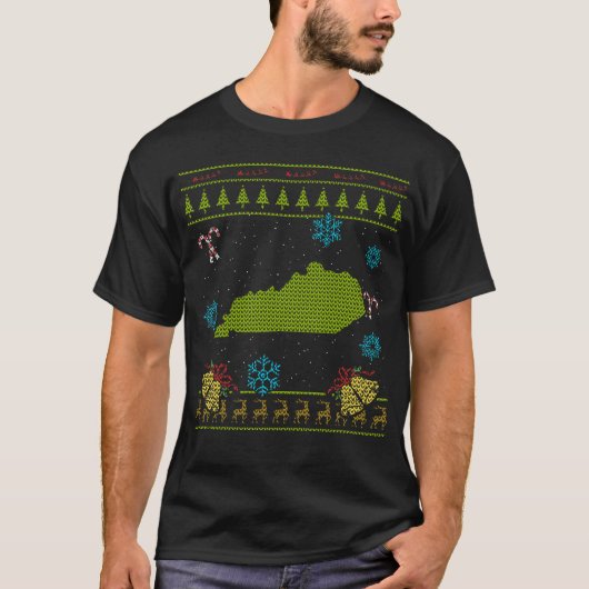 ケンタッキーのクリスマスの醜いワイシャツ Tシャツ (正面)