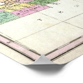 ケンタッキーのヴィンテージの地図（1827年） ポスター (角)