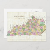 ケンタッキーのヴィンテージの地図（1827年） ポストカード (正面/裏面)