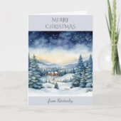 ケンタッキーの冬の風景のクリスマス シーズンカード (正面)