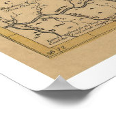 ケンタッキーの初期の地図 – 1784 ポスター (角)