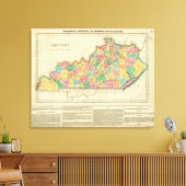 ケンタッキーの地図 キャンバスプリント (インサイチュ (リビング))