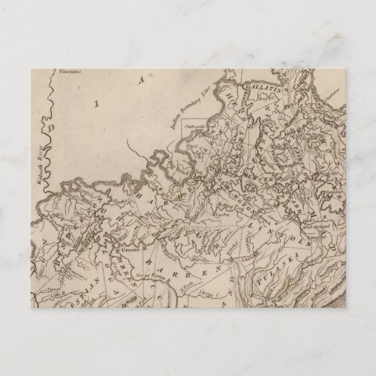 ケンタッキーの地図:Arrowsmith ポストカード (正面)