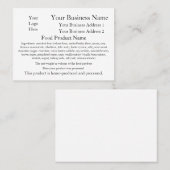 ケンタッキーの家のパン屋カード 名刺 (正面/裏面)