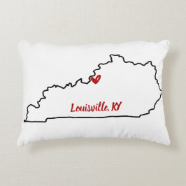 ケンタッキーの州とハートアクセント枕 アクセントクッション
