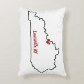ケンタッキーの州とハートアクセント枕 アクセントクッション (正面(垂直))