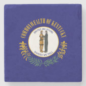 ケンタッキーの州の旗 ストーンコースター (正面)