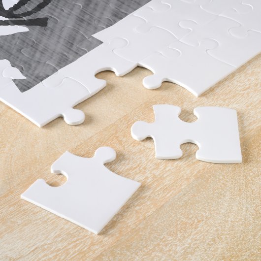 ケンタッキーの形の古い灰色のチョークボード名ブラック ジグソーパズル (側面)