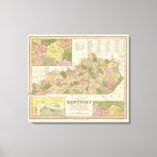 ケンタッキーの新しい地図2 キャンバスプリント (正面)