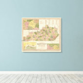 ケンタッキーの新しい地図2 キャンバスプリント (インサイチュ (ウッドフロア))