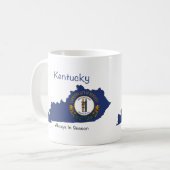 ケンタッキーの旗および地図 コーヒーマグカップ (正面左)
